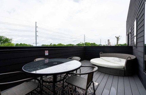 The Nations Apartment | Modern Studio with Private Deck in Nashville