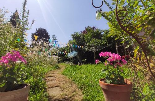Am Waldfriedhof House | Modernes Zimmer am Park mit Garten, Hühner & Enten