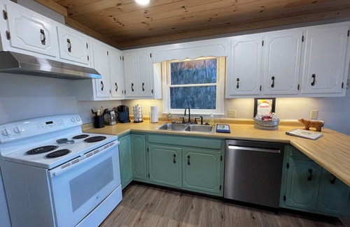 Sky Valley Cabin | Mountain Resort Cabin with outdoor gas firepit, and mountain stream!