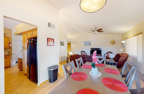 Saddlebrooke House | Mountain-view home with shaded patio, large yard, on-site golf & tennis
