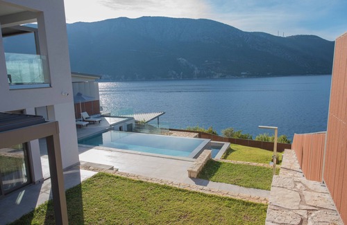 Meganisi Villa | Mrs Grey luxury villa is a modern with its own private beach