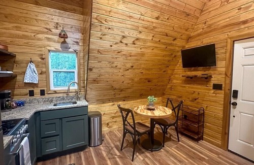 Hot Springs Cabin | NEW! A-Frame Cabin in the Woods +Minutes From Bathhouse Row Downtown Hot Springs