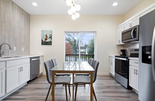Evansville Apartment | New Boutique Hotel Suite on Haynie's Corner: KING Bed, Parking, Security & More!