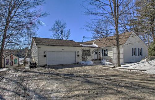 Barnstead House | New Hampshire Home with Private Beach, Dock and Rafts!