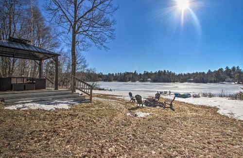 Barnstead House | New Hampshire Home with Private Beach, Dock and Rafts!