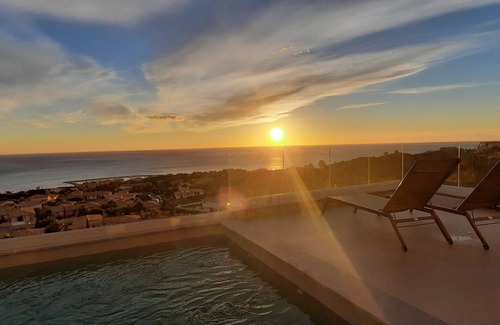 Solenzara Villa | New, modern, 180° panoramic sea view, heated pool, dream vacation assured