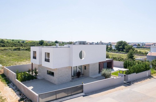 Vrsi Villa | New Villa 55-Vrsi heated pool jacuzzi sauna bbq sea view