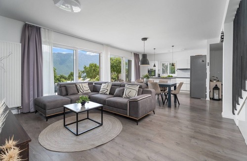 Zagvozd Villa | NEW! Villa Rose is a 4-bedroom villa with a heated pool 12km from Baška voda