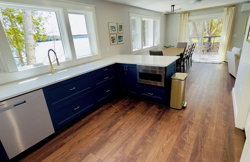 West Enfield House | NEW water’s edge lake house on Cold Stream