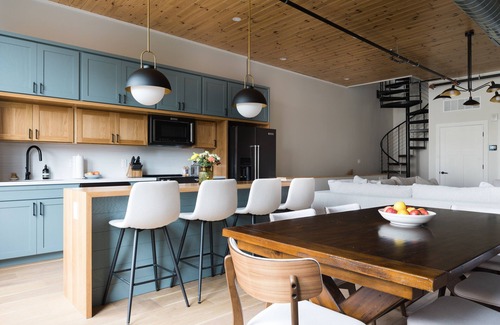 Traverse City Condo | Newly Renovated Luxury Loft with Rooftop Patio in the Heart of Downtown TC