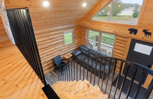 Houghton Cabin | Next to the snowmobile & recreation trails, on portage lake