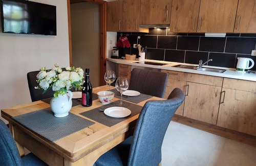 Grossschoenau Apartment | Nice apartment for 4 guests with WIFI, TV, patio and pets allowed