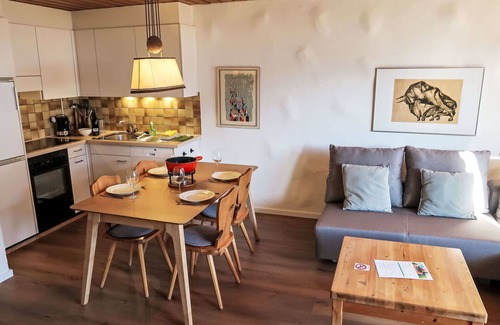 Schluein Apartment | Nice apartment for 5 guests with WIFI, TV, patio, pets allowed and panoramic view