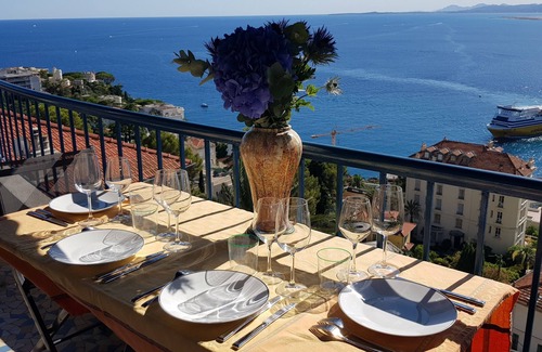 Mont Boron Condo | NICE, EXCEPTIONAL SEA VIEWS, 2 BEDROOMS WITH A/C OPEN ON A FOREST,GARAGE FOR EV