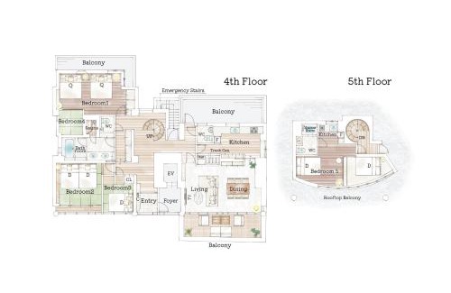 Ebisunishi Apartment | Noël Shibuya Once -Luxury 5BR Penthouse,180m2, Sleeps up to 16 Guests