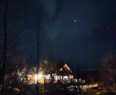Rangarþing ytra House | Northen Lights Cabin, Riverside, Mountain view