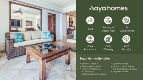 Emiliano Zapata Apartment | Ocean view 2Br Condo-Balcony-Beach-Pool