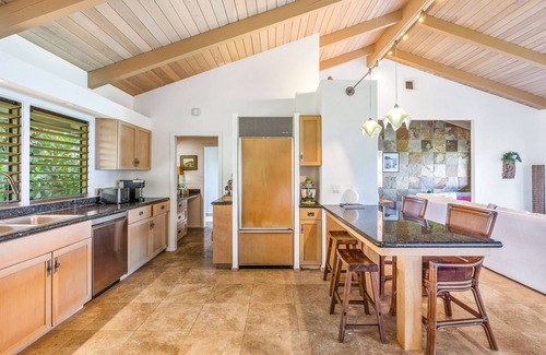 Kalihiwai House | Ocean View Estate w/AC & Pool, Close To Beach