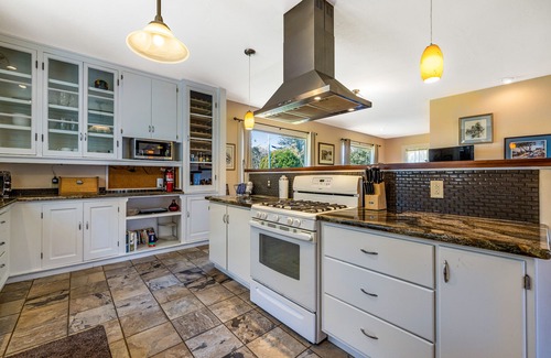 Albion House | Ocean view home with free WiFi, private hot tub, furnished deck, & gas grill