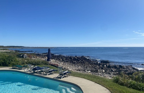 Kennebunkport House | Oceanfront Estate with Private Heated Pool, Tennis Court and Direct Beach Access