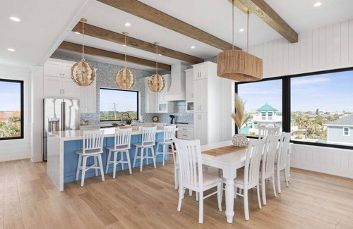 Flagler Beach House | Oceanfront home,private pool,arcade! Dog-friendly!