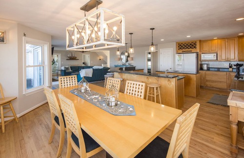 Sandbridge House | Oceanfront home with private pool, crow's nest deck, game room & fireplace