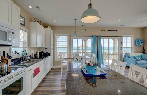 Sneads Ferry House | Oceanfront Home, multiple decks with private beach access