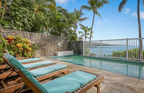 Kailua-Kona Villa | Oceanfront Villa at Alii Point - AC & Private Pool