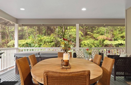 Volcano House | Ohia Lehua Hale-Hot Tub-Fireplace-Fire Table-3-Bed, 2-Bath Newly Renovated Home