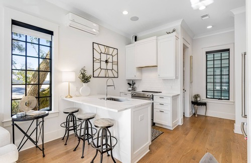 Old Village House | Old Village home with chic furnishings, chef's kitchen, patio, W/D, & central AC