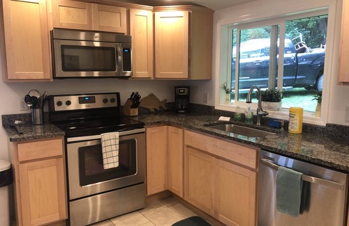 Moravia Cottage | ON LAKE! Peaceful Private Level Beach, Pet Friendly,Stream,Dock,Woods,Rowboat!