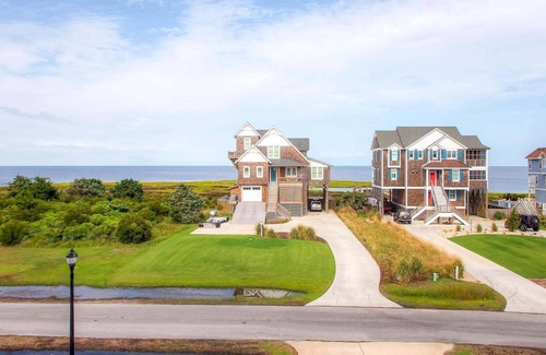 Wind Over Waves House | On Special - Semi-Soundfront w/ a View, Pool, Hot Tub, Game Rm, Dog-Friendly, Cm
