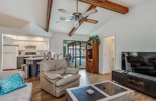 Englewood East House | One-level home in quiet location with private pool, central AC & open layout