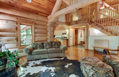 Valley Springs House | One of a Kind Log Home Tucked Away in the Woods!