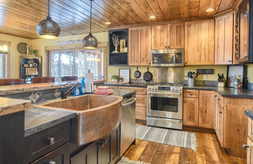 Deadwood Cabin | Ore Car Lodge - Outdoor fireplace!