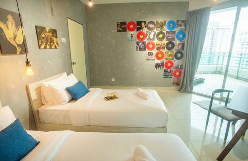 Downtown George Town Apartment | Our balcony is facing the amazing sea view of Penang.