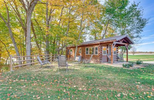 Martel House | Outdoor Oasis with Fire Pit and Dock Galion Log Cabin