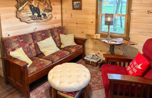 Martel House | Outdoor Oasis with Fire Pit and Dock Galion Log Cabin