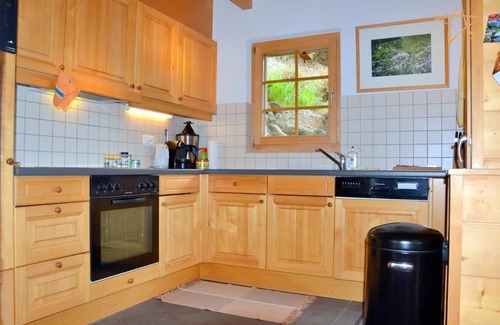 Saint-Luc Ski Chalet | Outside: chalet for 6 people, balcony, semi-covered terrace with furniture, garden, beautiful view,