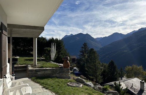 St. Luc Ski Chalet | Outside: duplex apartment in chalet, for 8 people, balcony, large terrace with barbecue and garden f