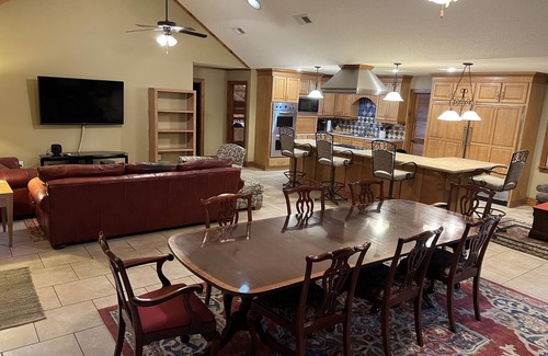 Oxford House | Oxford Chalet w/Beach and Lake Access, Outdoor Living Area w/TV and Fireplace