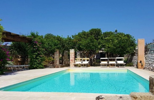 Surano Villa | Peaceful Old Mill Villa in village near sea. Pool gardens A/C, WiFi, Solar P