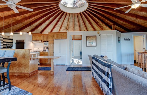 Lake Lure House | Peaceful Yurt on 11.5 Acres with Mountain Views