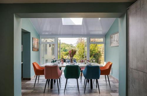 St George House | Pen y coed with hot tub and sauna surrounded by countryside views