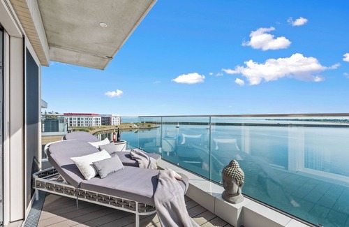 Kappeln Apartment | Penthouse 'Himmel & Meer', directly on the Baltic Sea, offers luxury, sauna & sea view