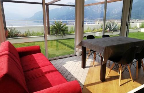 Valbrona Apartment | Penthouse with Big Terrace in Residence with Pool