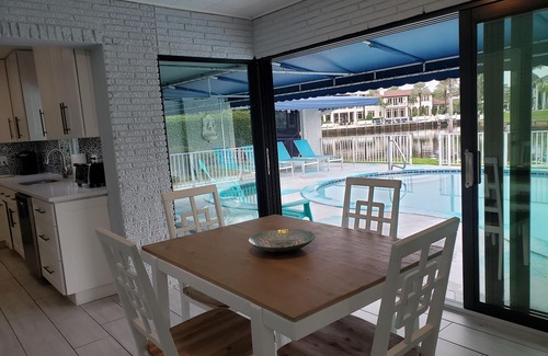 Deerfield Beach House | Pet Friendly Oceanfront Home Heated Pool & Boat Dockage Short walk to Beach