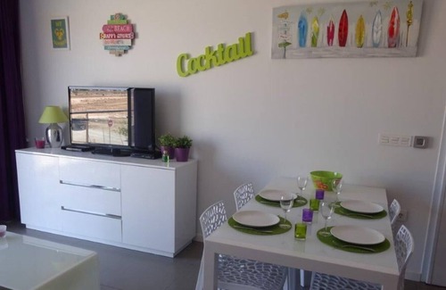 Torre de la Horadada Apartment | Pilar De La Horadada: Sea view New Apartment 2 bedrooms with private solarium - beach 50 meters and pool in the residence