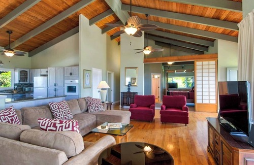 Poipu House | Poipu Beach House with Ocean View and Lush Garden