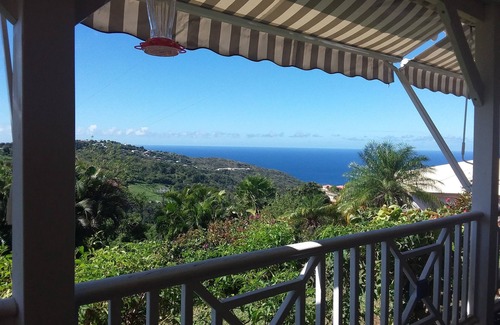 Le Carbet Villa | Pretty creole villa, beautiful unobstructed view of the caribbean sea and the mountain